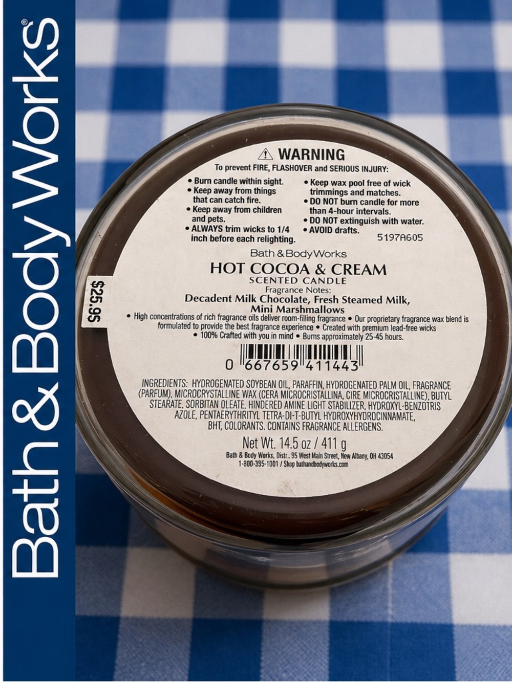 Bath & Body Works Hot Cocoa & Cream Scented Candle — New - Picture 3 of 3